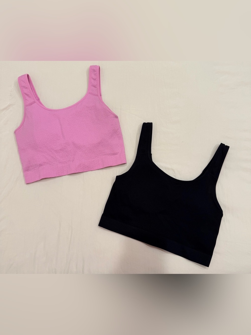 Seamless Ribbed Scoop Crop Tank Top